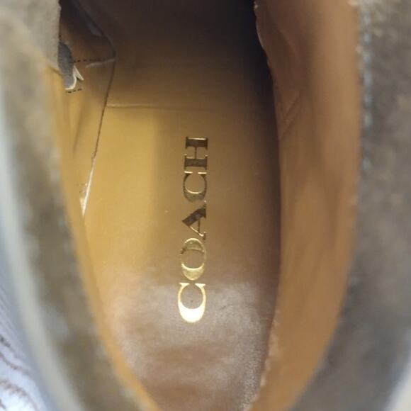 Coach | Dark Olive Green Suede "Patricia" Ankle Boots 10B - Picture 10 of 14